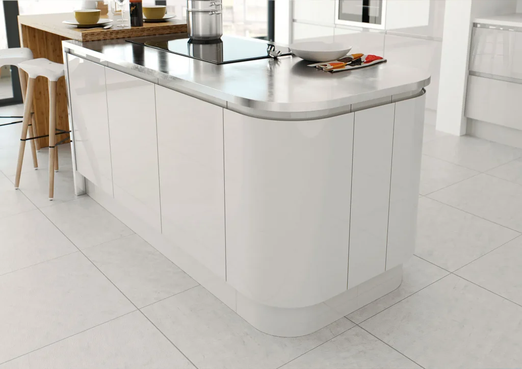 Lugano Kitchen Range Gloss Light Grey Cameo