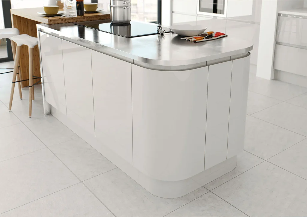 Lugano Kitchen Range Gloss Light Grey Cameo